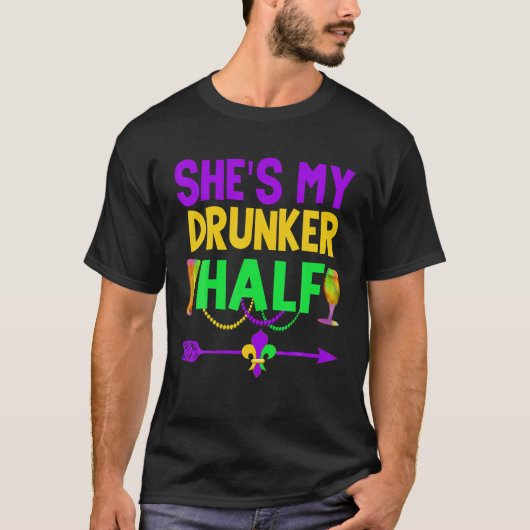Ze is mijn Drunker Half Couples Drink Matching Ma T-shirt (Voorkant)