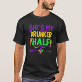 Ze is mijn Drunker Half Couples Drink Matching Ma T-shirt (Voorkant)
