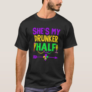 Ze is mijn Drunker Half Couples Drink Matching Ma T-shirt