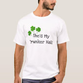 Ze is mijn Drunker Half St Patrick's day Green T-shirt (Voorkant)