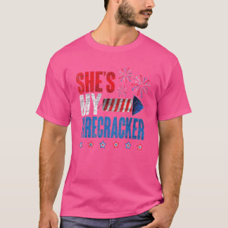 Ze is mijn Firecracker van hem en van haar 4 juli T-shirt