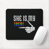 Ze is mijn grote skelet bijpassende paar Halloween Muismat (Met muis)