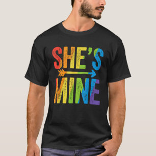 Ze is mijn Lesbische Pride T Shirt LGBT bruid Wedd