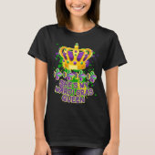 Ze is mijn Mardi Gras Queen Paint Splatter Couples T-shirt (Voorkant)