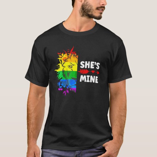 Ze is mijn mijn lesbische koppels LGBT Vale T-shirt (Voorkant)