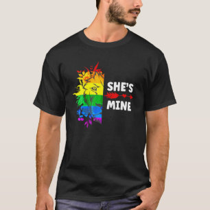 Ze is mijn mijn lesbische koppels LGBT Vale T-shirt