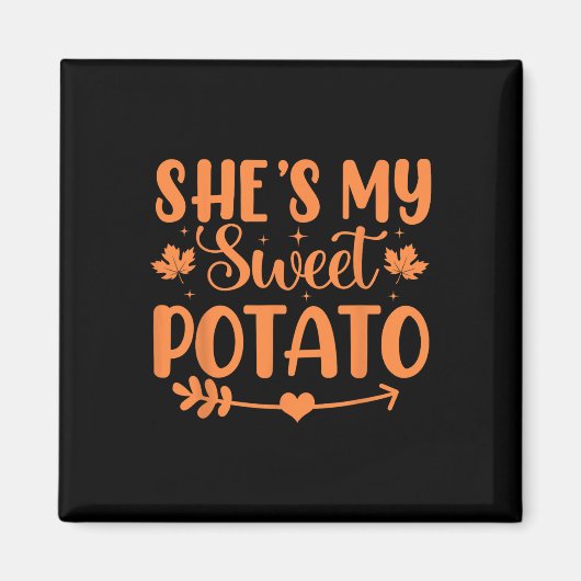 Ze is mijn Sweet Potato Autumn Thanksgiving koppel Magneet (Voorkant)