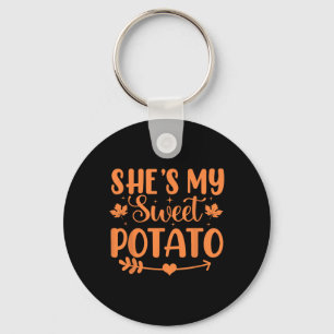 Ze is mijn Sweet Potato Autumn Thanksgiving koppel Sleutelhanger