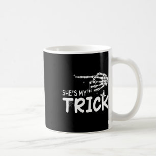 Ze is mijn truc koppels skelet hand Halloween Koffiemok