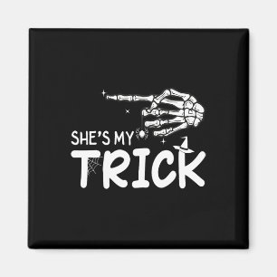 Ze is mijn truc koppels skelet hand Halloween Magneet