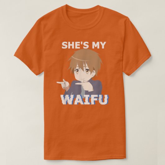 Ze is mijn Waifu Hij is mijn Husbando Anime Manga  T-shirt (Design voorkant)
