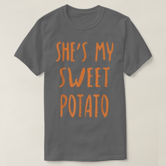 Ze is mijn zoete aardappel die ik Yam stel paren T T-shirt (Design voorkant)