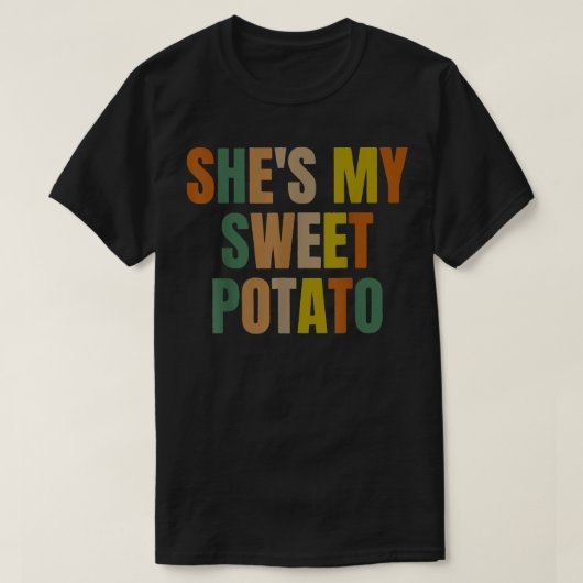 Ze is mijn zoete aardappel I YAM Couple Matching C T-shirt (Design voorkant)