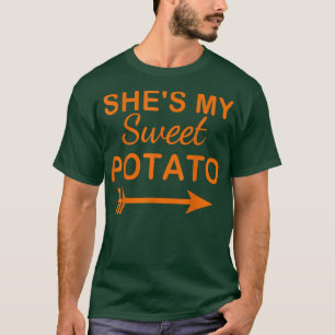Ze is mijn zoete aardappel I Yam Couples Thanksgiv T-shirt