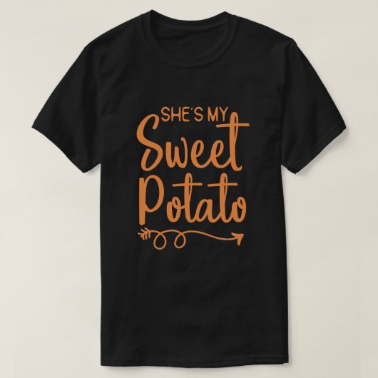 Ze is mijn zoete aardappel I Yam Thanksgiving Coup T-shirt (Design voorkant)