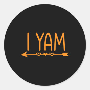 Ze is mijn zoete aardappel I Yam Thanksgiving Matc Ronde Sticker