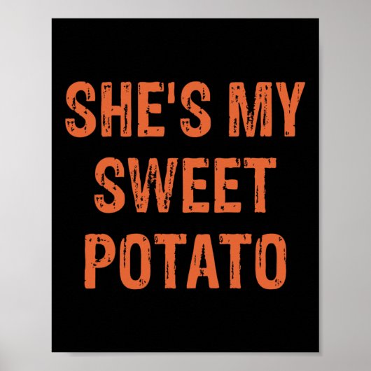 Ze is mijn zoete aardappel ik ben grappig set kopp poster (Voorkant)