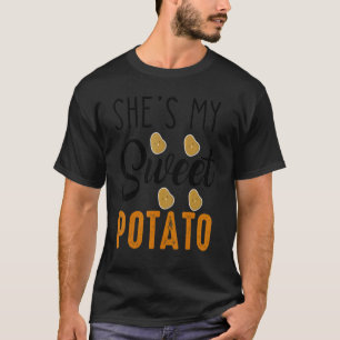 Ze is mijn zoete aardappel... ik stel paren vast T T-shirt