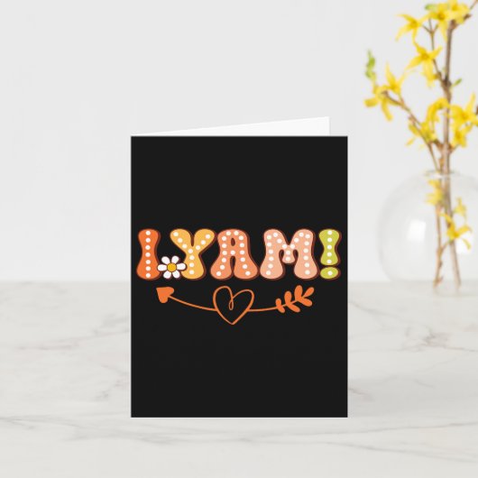 Ze is mijn zoete aardappel ik Yam Thanksgiving Aut Kaart (Gele Bloem)