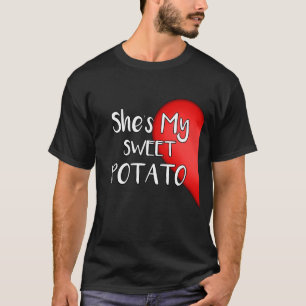 Ze is mijn zoete aardappel ja I Yam koppel T-shirt
