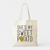 Ze is mijn zoete aardappel tote bag (Achterkant)