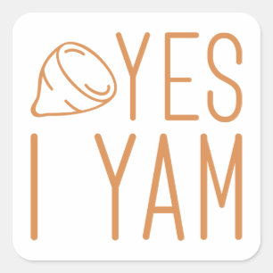 Ze is mijn zoete aardappel vierkante sticker