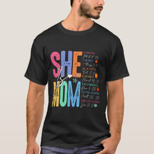 Ze is moeder Christelijk Moederdag Jesus Mama Reli T-shirt