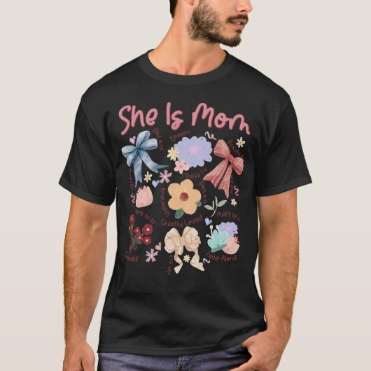 Ze is moeder Christelijk Moederdag Jesus Mama T-shirt (Voorkant)
