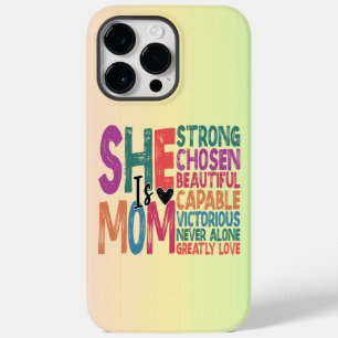 Ze is moeder gezegend mam retro citaat Moederdag Case-Mate iPhone 14 Pro Max Hoesje