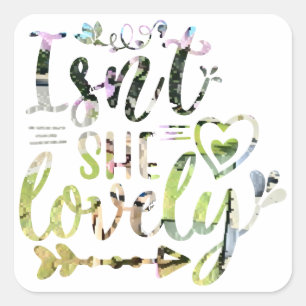 ze is mooi vierkante sticker