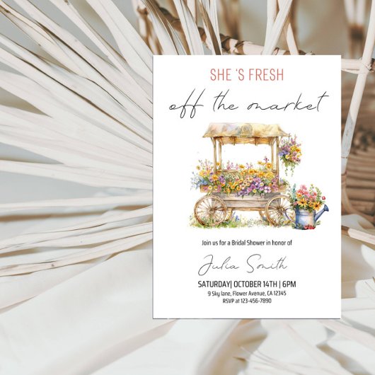 Ze is net klaar met het Market Vrijgezellenfeest P Kaart