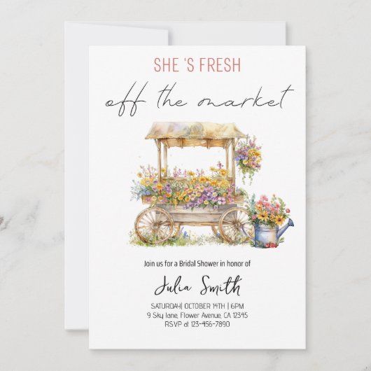 Ze is net klaar met het Market Vrijgezellenfeest P Kaart (Voorkant)