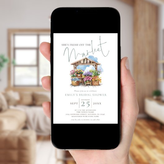 Ze is net uit het Market Sage Vrijgezellenfeest Kaart