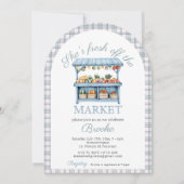 Ze is net van de markt af met blauw Vrijgezellenfe Kaart (Voorkant)