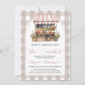 Ze is net van de markt bruidsfeest kaart (Voorkant)
