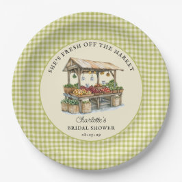 Ze is net van de markt bruidsmeisje shower papieren bordje