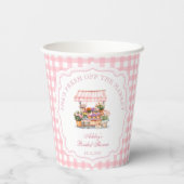 Ze is net van de markt Floriaal Bruidsfeest Papieren Bekers (Achterkant)