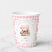 Ze is net van de markt Floriaal Bruidsfeest Papieren Bekers (Voorkant)