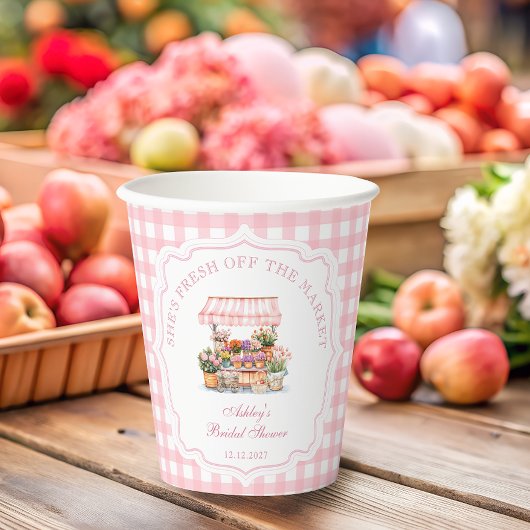 Ze is net van de markt Floriaal Bruidsfeest Papieren Bekers