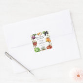 Ze is net van de markt Gingham bruidsfeestje Vierkante Sticker (Envelop)