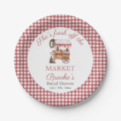 Ze is net van de markt Kerst Bruidsborrel Papieren Bordje (Voorkant)