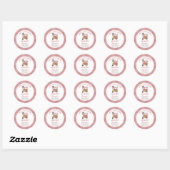 Ze is net van de markt Kerst Bruidsborrel Ronde Sticker (Vel)