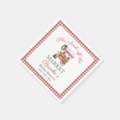 Ze is net van de markt Kerst bruidsdouche Servet (Hoek)