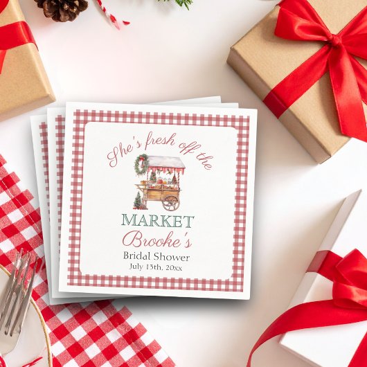 Ze is net van de markt Kerst bruidsdouche Servet