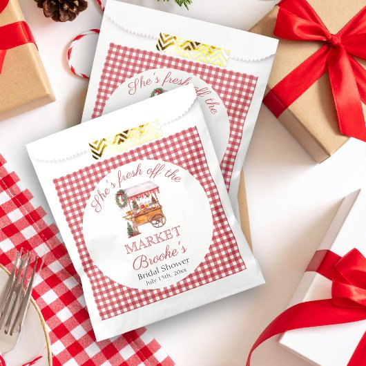Ze is net van de markt Kerst Bruidsfeest Bedankzakje