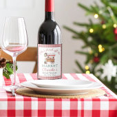 Ze is net van de markt Kerstmis Bruidsfeest Wijn Etiket