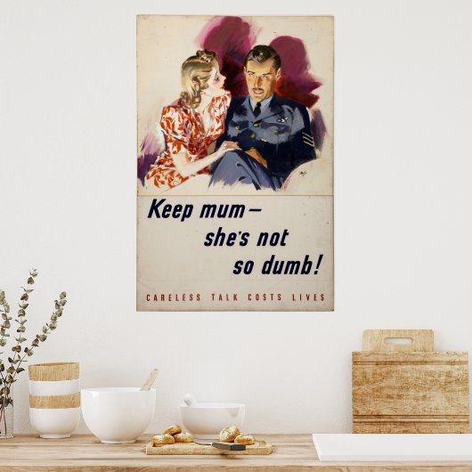 Ze is niet zo dom. poster (Keuken)