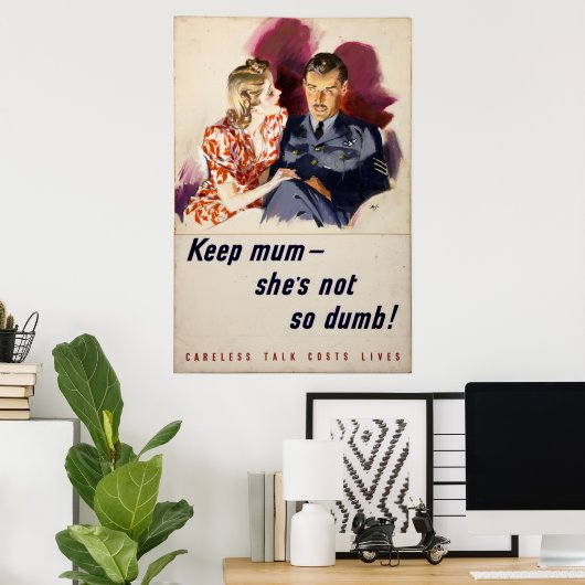 Ze is niet zo dom. poster (Thuiskantoor)