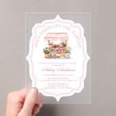 Ze is nog vers van de markt Vrijgezellenfeest Acryl Uitnodigingen (Insitu (Draagbaar))