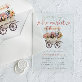 Ze is nog vers van de markt Vrijgezellenfeest Acryl Uitnodigingen